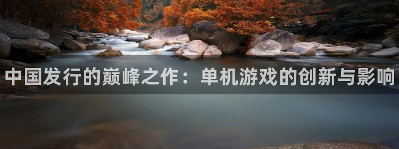门徒娱乐登录中心：中国发行的巅峰之作：单机游戏的创新与影响